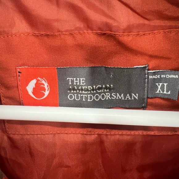 The American Outdoors puffer vest XL  burnt orange hiking zip up fleece - Picture 7 of 8